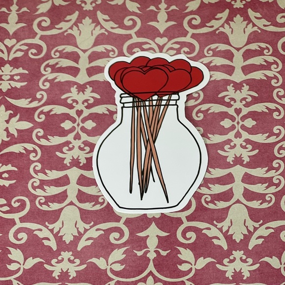 Heart Sticks Cute Lovey Sweetheart Love You Valentines Sweet Sticker - Picture 4 of 4